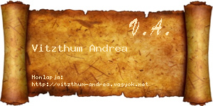 Vitzthum Andrea névjegykártya